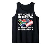 My Home USA My Heart South Africa African American Pride Tank Top