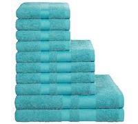 My Home Vanessa 10 Piece Hand Towel Bale Turquoise