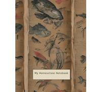 My Homeschool Notebook: Retro Fish Cover Notebook for Middle Schoolers with Handwriting Lines | Dysgraphia and Dyslexia friendly notebook