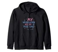 My Homework Ate My Free Time Student Struggles - Zip Hoodie