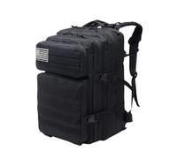 MY HOMIE 25L Tactical Backpack - Military Grade MOLLE Rucksack, Hydration Compatible, Durable Bug Out Bag for Men, Army Survival Hiking Travel & EDC w/Dual Cup Holders & Medical Pouch (Black)