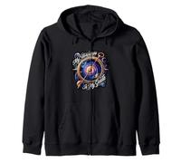 My Horoscope Is My Guide Celestial Astrology Galaxy Compass Zip Hoodie