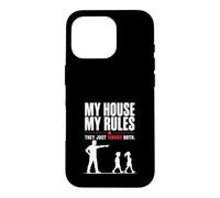 My House My Rules Funny Dad Humor Design Case for iPhone 16 Pro