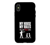 My House My Rules Funny Dad Humor Design Case for iPhone X/XS