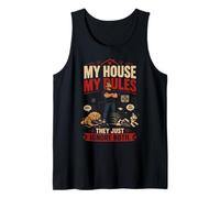 My House My Rules Funny Dog Dad Design Tank Top