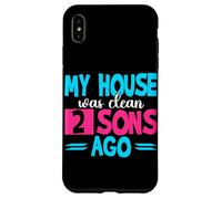 My House Was Clean 2 Sons Ago Funny Parenting Mommy Daddy Case for iPhone XS Max