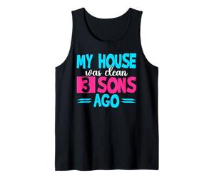 My House was Clean 3 Sons Ago Funny Parenting Mom Dad Tank Top
