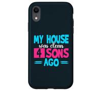 My House Was Clean 4 Sons Ago Funny Parenting Mommy Daddy Case for iPhone XR