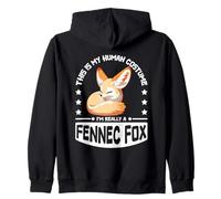 My Human Costume Fennec Fox Desert Animal Lover Zip Hoodie