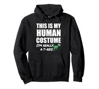 My Human Costume, I'm Really A T-Rex Halloween Kids Dinosaur Pullover Hoodie