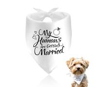 My Humans are Getting Married Dog Bandana Engagement Pet Bandana for Dogs Engagement Party Photo Prop Wedding Puppy Triangle Scarf Dog Engaged Announcement Pet Accessories for Pet Lovers Owers