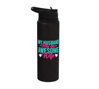 My Husband has an Awesome Wife Stainless Steel Insulated Water Bottle