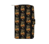 My Husband is 60 Still Hot Long Zippered Pouch Slim Clutch Organizer Purse Money and Credit Card Holder for Men Women