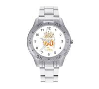 My Husband is 60 Still Hot Quartz Watch Alloy Watch Dress Decorative for Business Men Women with Design Pattern Print