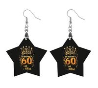 My Husband Is 60 Still Hot Round Wooden Earrings Boho Drop Pendant Fashion Gifts for Women