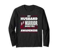 My Husband is A Warrior Sickle Cell Awareness Long Sleeve T-Shirt