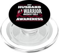 My Husband Is A Warrior Sickle Cell Awareness PopSockets PopGrip for MagSafe
