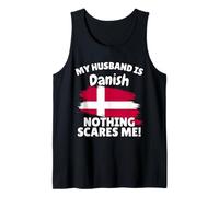My Husband is Danish Funny Denmark Flag Gift for Wife Tank Top