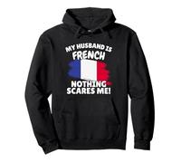 My Husband Is French Funny France Flag Gift for Wife Pullover Hoodie