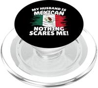 My Husband Is Mexican Funny Mexico Flag Gift for Wife PopSockets PopGrip for MagSafe