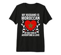 My Husband is Moroccan Husband Morocco Flag Premium T-Shirt