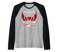 My Husband is My Guardian Angel in Heaven Memory Memorial Raglan Baseball Tee