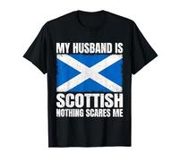 My Husband is Scottish Flag for Wife Scotland Scottish T-Shirt