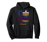 My Husband's Fight My Fight Bladder Cancer Awareness Pullover Hoodie