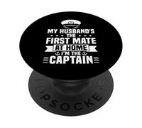 My Husbands The First Mate At Home Im The Captain PopSockets Adhesive PopGrip