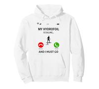 My Hydrofoil Is Calling Design Surfing eFoil Surfboard Pullover Hoodie