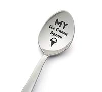 My ice Cream Spoon-Funny 8 Inch Stainless Steel Spoon for Ice Cream Lovers- Engraved Spoon for Gift-Birthday Gift- Crafted by LYF Collection