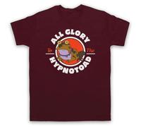 My Icon Art and Clothing All Glory to The Toad Funny Cartoon Future Sci Fi Hypno Mens T-Shirt, Maroon, XL