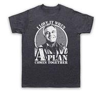My Icon Art and Clothing Hannibal I Love It When A Plan Comes Together Team Action TV Mens T-Shirt, Vintage Slate, XL