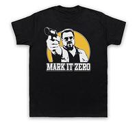 My Icon Art and Clothing Lebowski Walter Mark It Zero Comedy Film Mens T-Shirt, Black, 5XL