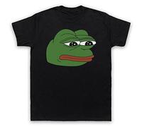 My Icon Art and Clothing Pepe The Frog Funny Internet Humour Meme Mens T-Shirt, Black, Medium