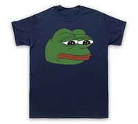 My Icon Art and Clothing Pepe The Frog Funny Internet Humour Meme Mens T-Shirt, Navy Blue, Small