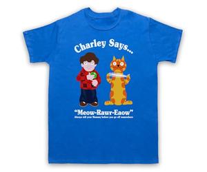 My Icon Art and Clothing Retro Cartoon Charley Says 70s Public Information Mens T-Shirt