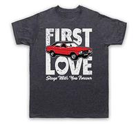 My Icon Art and Clothing Saw Red Car First Love Stays with You Forever Gaelic Celtic Folk Rock Doctors Slogan Mens T-Shirt, Vintage Slate, 2XL