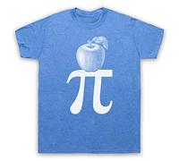 My Icon Art & Clothing Apple Pi Pie Maths Food Parody Mens T-Shirt, Vintage Blue, Large