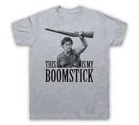 My Icon Art & Clothing Army Darkness This is My Boomstick Zombie Horror Film Evil Mens T-Shirt, Light Grey, Small