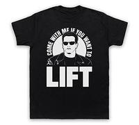 My Icon Art & Clothing Arnie Come with Me If You Want to Lift Bodybuilding Gym Workout Slogan Mens T-Shirt, Black, XL
