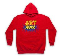 My Icon Art & Clothing Art Attack Kids TV Logo Buchanon Costume Adults Hoodie, Red, 2XL