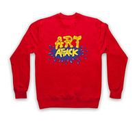 My Icon Art & Clothing Art Attack Kids TV Logo Buchanon Costume Adults Sweatshirt, Red, 2XL