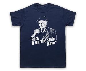 My Icon Art & Clothing Arthur Daley Stick It On The Slate Dave Retro Minder Mens T-Shirt, Navy Blue, XL