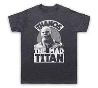 My Icon Art & Clothing Avenge Thanos The Mad Titan Superhero Graphic Novel Mens T-Shirt, Vintage Slate, 2XL