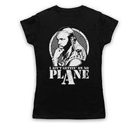 My Icon Art & Clothing BA Baracus I Ain't Gettin On No Plane Team Action TV Womens T-Shirt, Black, Large