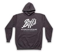 My Icon Art & Clothing Back Future Biff's Automotive Detailing Adults Hoodie, Charcoal, Large