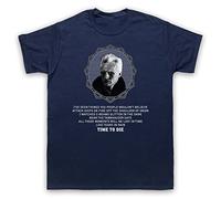 My Icon Art & Clothing Blade Run Time to Die Roy Batty Tears in Rain Sci Fi Film Mens T-Shirt, Navy Blue, Small
