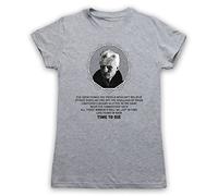 My Icon Art & Clothing Blade Run Time to Die Roy Batty Tears in Rain Sci Fi Film Womens T-Shirt, Light Grey, Large