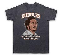 My Icon Art & Clothing Bubbles It's A Thin Line 'Tween Heaven and Here Wire Crime Drama TV Mens T-Shirt, Vintage Slate, XL